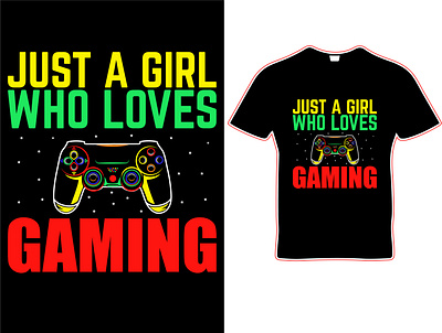 customized Just a girl who loves gaming vintage t shirt design gamer gaming graphic t shirt creator t shirt for men vintage