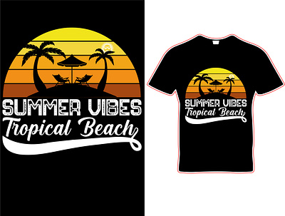 summer vibes tropical t shirt design.custom t shirt design.vinta summer t shirt creator