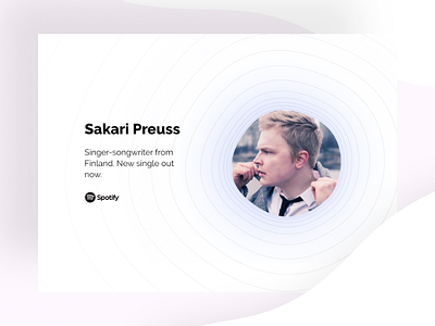 Sakari Preuss branding card debut header interface layout minimalist music ui vector web web design