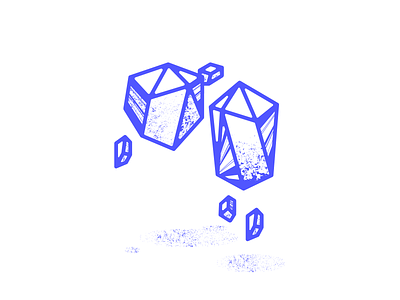 Crystals crystals editorial illustration minimal vector