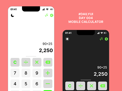 Mobile App Calculator #dailyui CASE STUDY