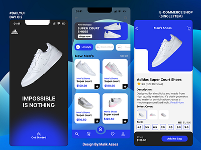 Mobile design for single E-commerce shop UI DESIGN