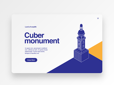 Cuber Monument blue digital helvetica isometric typography ui