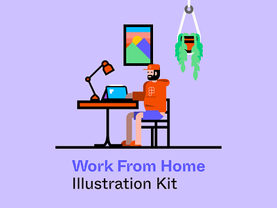 Work From Home Illustration Kit