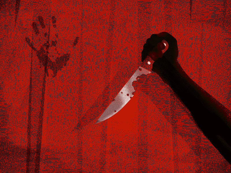 Beware of fridays aftereffects animation blood design framebyframe fridaythe13th fridaythe28th horror illustration knife movie red vector