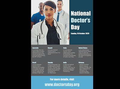 National Doctor's Day graphic design infographics powerpoint