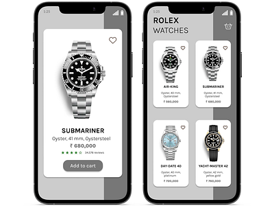 Rolex Watch Store UI figma ui watches