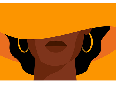 African Woman with a yellow hat adobe illustrator africa design graphic design illustration people woman