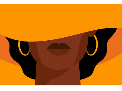 African Woman with a yellow hat