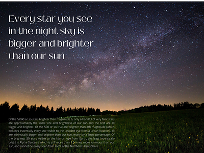 Night sky fact