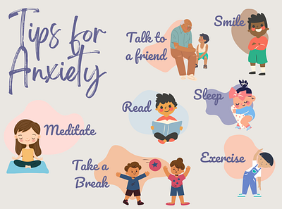 Tips for Anxiety graphic design illustration mental health