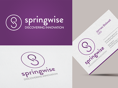 Springwise Logo brand branding card identity logo purple springwise