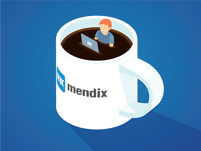Take a break from code - Illustration coffee developer illustration isometric mendix mug