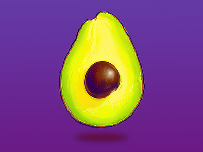 Avocado avocado digital painting food illustration photorealistic photoshop