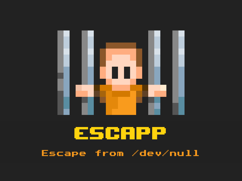 The Great Escape App 8-bit 80s animation app escape illustration pixel retro video game
