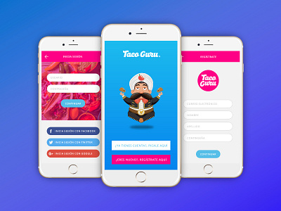 Mockups Taco Guru UI App Design