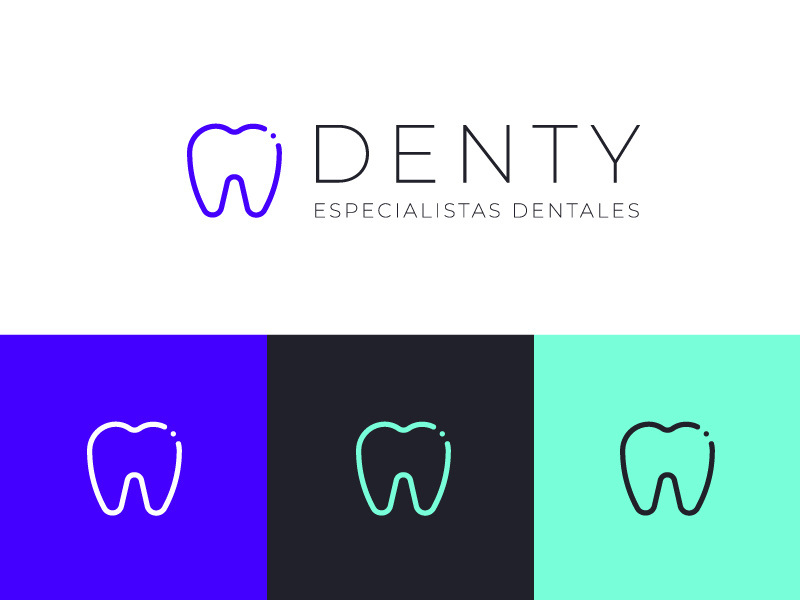 Denty Logo dentists dentist logo dentist dental care dental clinic dental logo dental logo design logos logodesign logotype typography logo graphic design graphicdesign diseño grafico design