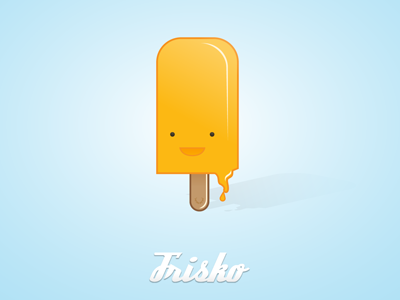 Frisko cartoon clean food frisko ice cream leen van severen orange popsicle summer illustration