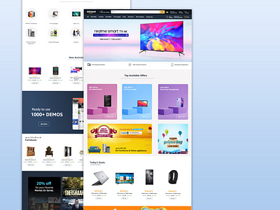 Amazon Redesign Ecommerce Homepage branding dailyui design graphic design mockups ui ux website webui