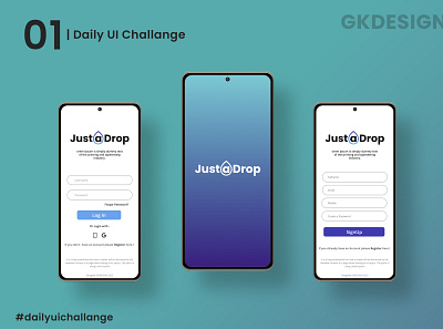 DailyUI challenge - Signup Screen 001 app branding challenge dailyui design graphic design ui ux