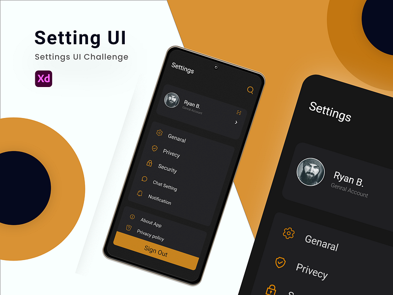 Setting UI Design by Gourav Kanungo on Dribbble