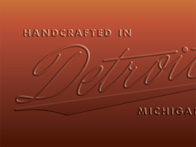 Handcrafted in Detroit detroit glass lockup logo script whiskey whisky