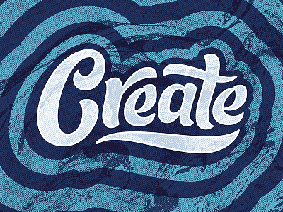 Create create drop lettering psychedelic script
