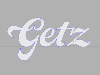 Getz Refreshed lettering logo script type typography