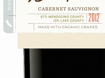 Organic form label midcentury modern multiply overprint type wine