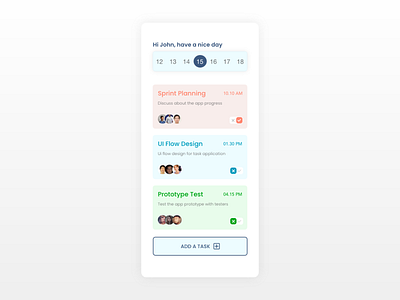 Day Plan app design app ui planning app