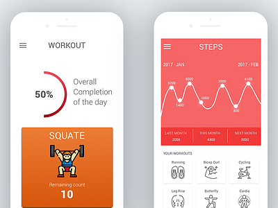 Workout App Design app ui design sketch workout