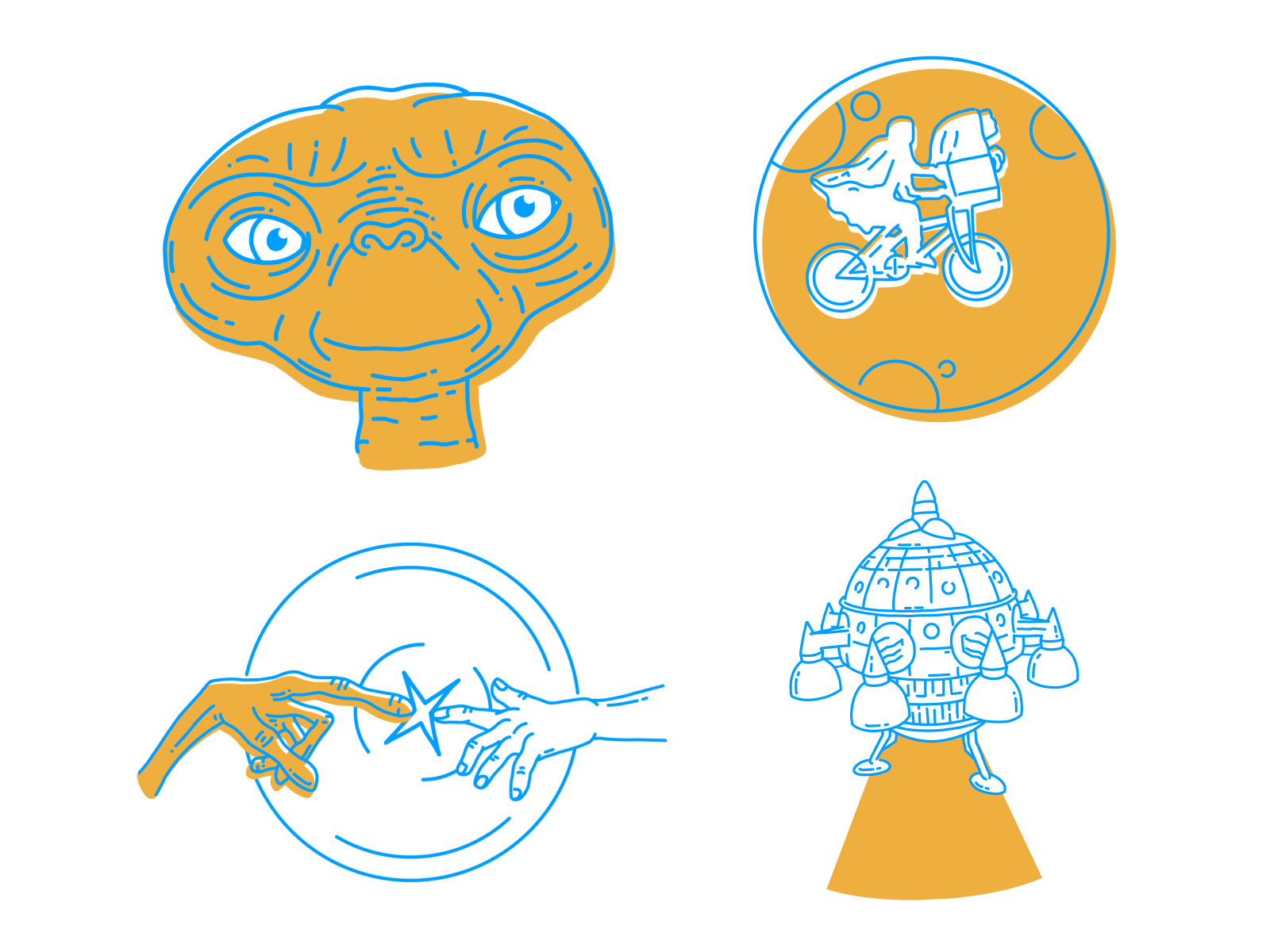 E.T alien animation character character design design graphic icon illustration logo madebyanalogue motion vector