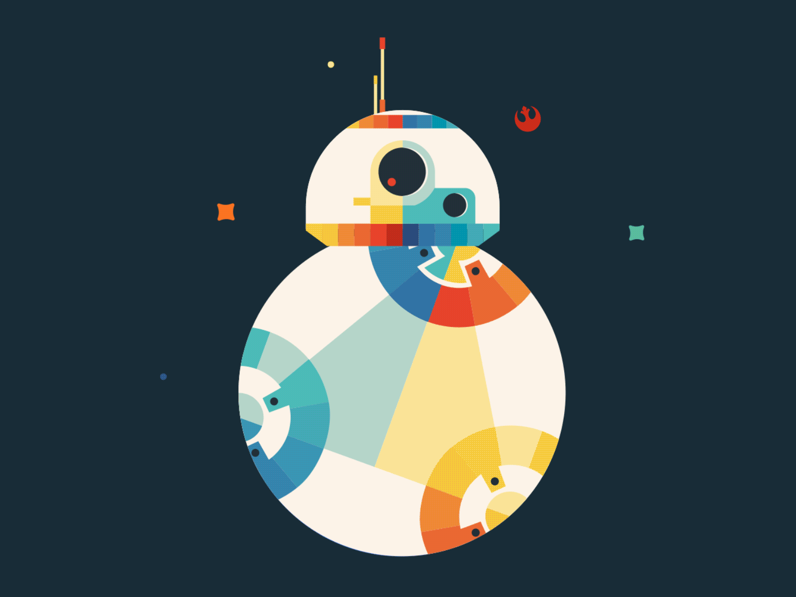 BB8 animation bb8 character design graphic icon illustration madebyanalogue motion star wars vector