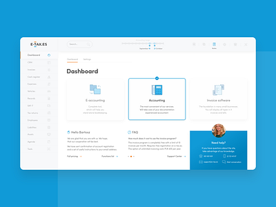 Bookkeeping Web App Dashboard / Platform UI