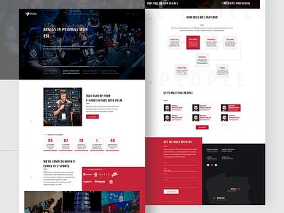 Website (Onepage) for esport agency adobe xd adobexd agency animation design landing page logo madewithxd typography vector website website design