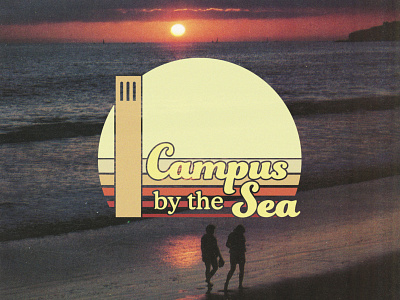 Campus by the Sea beach retro sunset ucsb