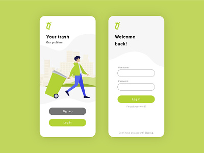 Take it Out App app app design design humaaans icon illustration log in minimal mobile onboarding sign up ui ux welcome