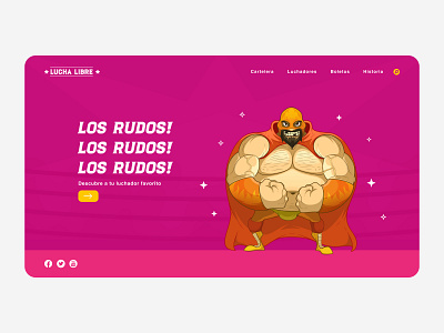 Lucha Libre lucha libre luchador ui ux web design website wrestling