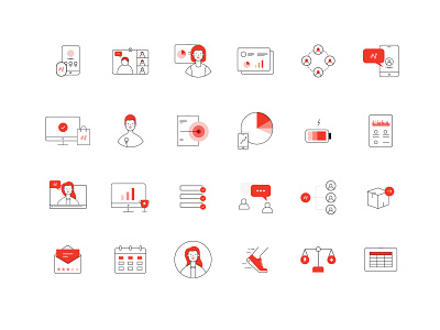 Firstbeat Iconography branding design icon iconography icons illustration minimal two colors vector