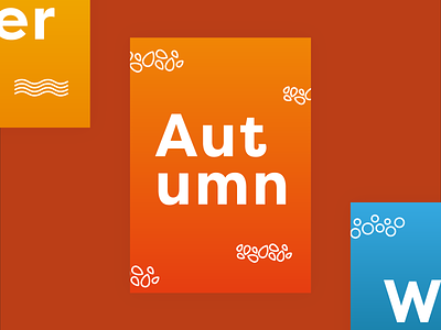 Autumn design gradient illustration minimal poster art poster design typography vector