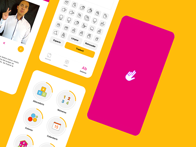 Mexican Sign Language app application branding design icon illustration inclusive design language logo minimal signs ui ux