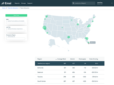 Map Mock data heat map interface location map product design report ui ux