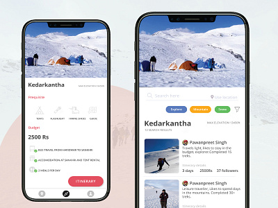 Travel Itinerary 2d app apple iphone iphonex product travel ui ux