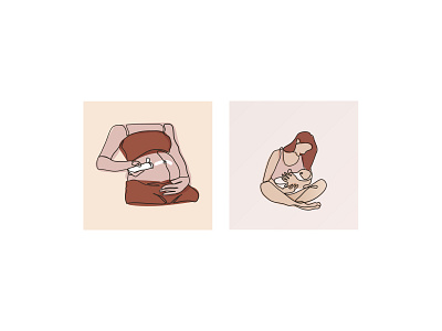 Maternity Illustrations illustration line drawing maternity minimal pregnant