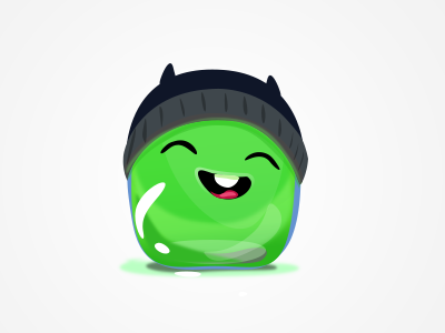 Green Jelly K. character cute fun jelly kids