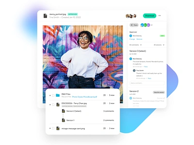 Store, share, and get approval on your files app design file storage files freelance illustration indy ui vector versioning web
