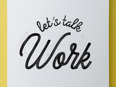 let's talk work! design sketch type typography
