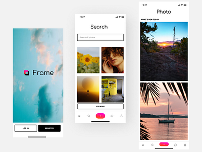 Photo Sharing App app design mobile app mobile ui photo ui ux