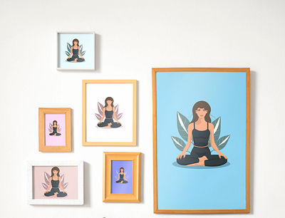 Posters for Yoga Center graphic design healthy il illustration poster vector yoga