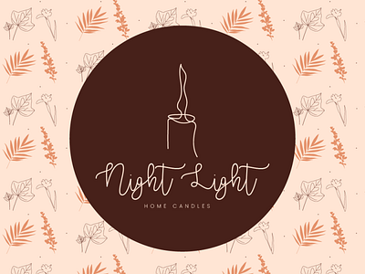 Logo for "Night Light" candles shop branding candles design graphic design illustration logo nrand design shop vector